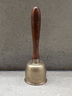 Vintage Ritual Spell and All Occasion Bell with Wooden Handle